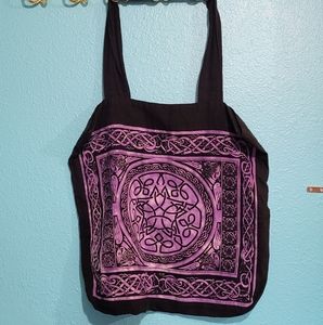 Purple Celtic canvas tote